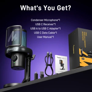 میکروفون استودیویی بی سیم ماونو مدل DM40 Pro RGB